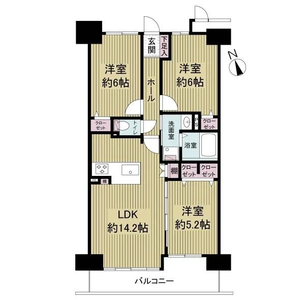 コスモ東石切さくら坂 間取図