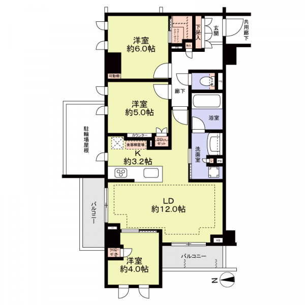 オープンレジデンシア中野平和の森公園テラス 間取図