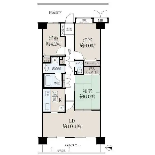 ライネスハイム国立 間取図