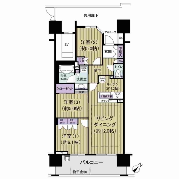 リビオ海浜幕張ラヴィアンコート 間取図