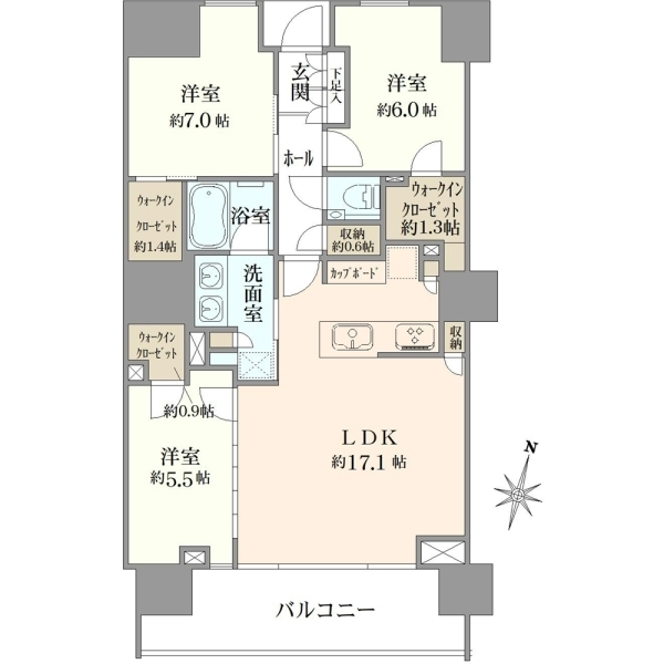 パークシティ高田馬場 間取図