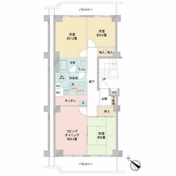 ニューライフマンション武蔵野台Ｃ棟 間取図