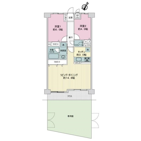 ライオンズプラザ竹の塚 間取図