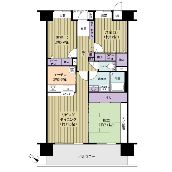 さくらマンション小松川 間取図