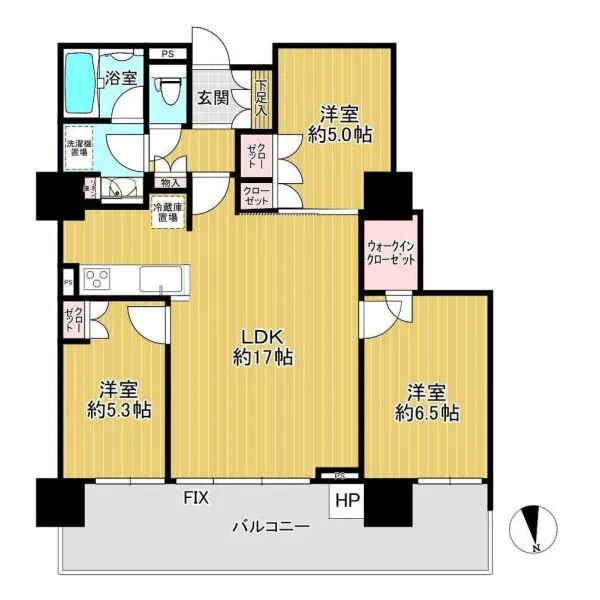 メガシティタワーズ 間取図