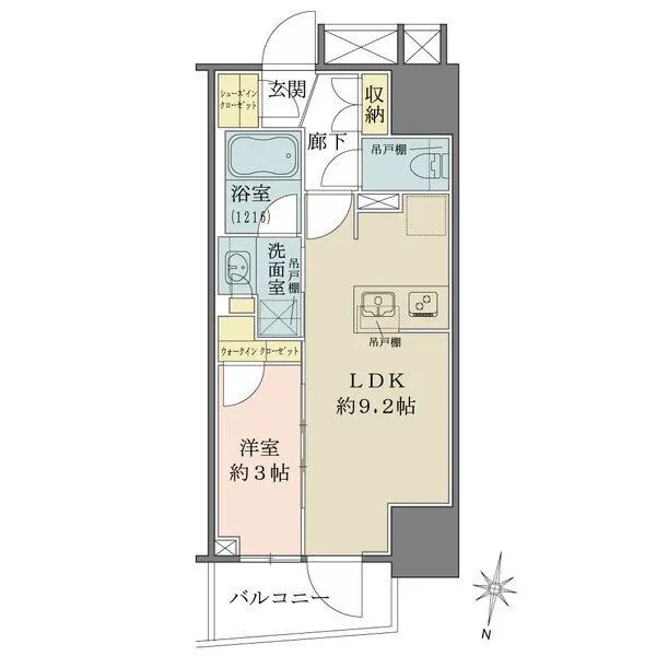 グランリビオ千代田平河町 ウォールドアを格納することでゆとりのある1部屋としての利用も可能な間取りです。