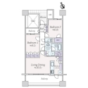 ライオンズステージ立川ラフィナタワー 間取図