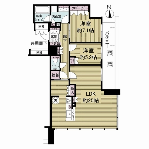 ジオタワー南堀江 間取図