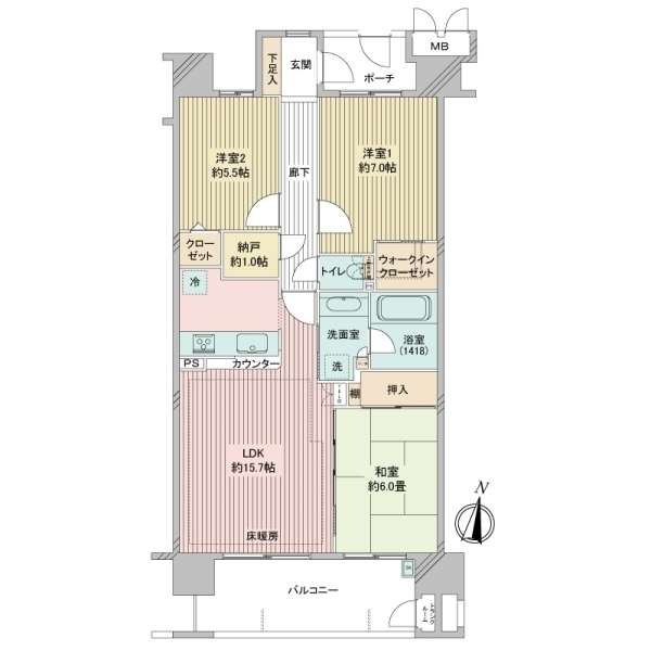 エンゼル茅ヶ崎テラス 間取図