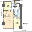 ブランズタワー・ウェリス心斎橋SOUTH 間取図