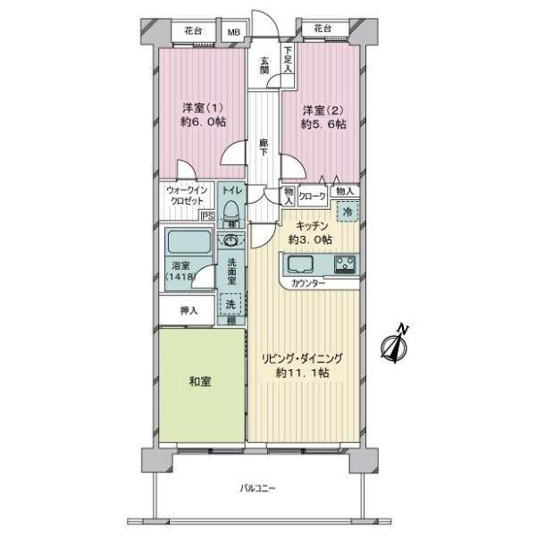 グランシティ市ケ尾 間取図