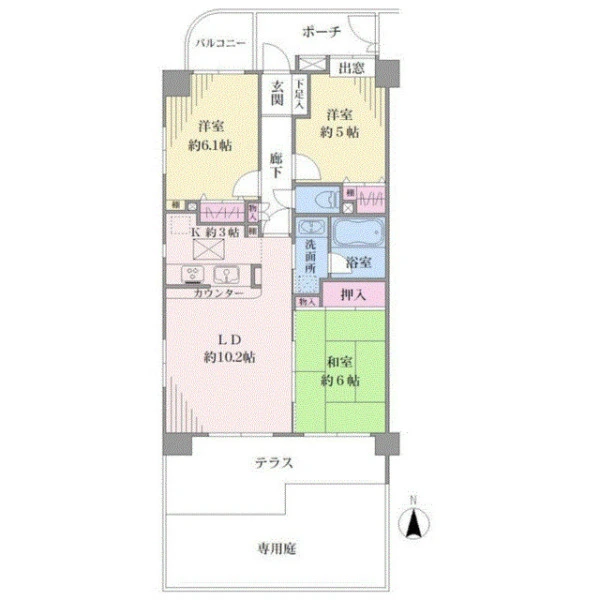 エクセルダイア蒲田 間取図