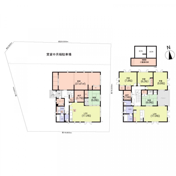 名古屋市中村区二ツ橋町１丁目 間取図