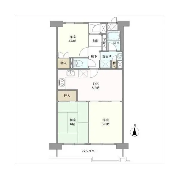 シテイコープ萩中 間取図