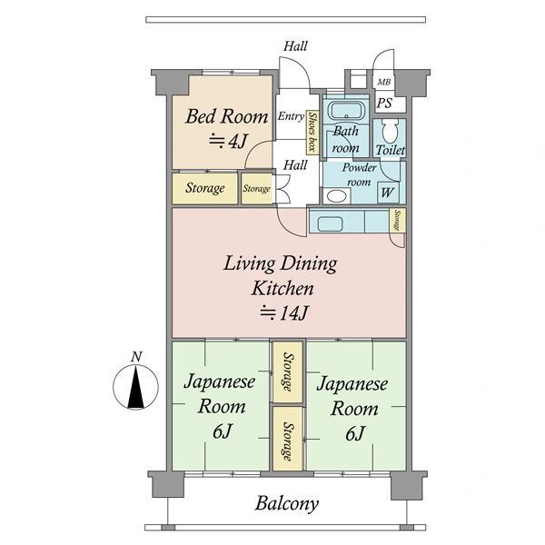 なぎさニュータウン３号棟 間取図