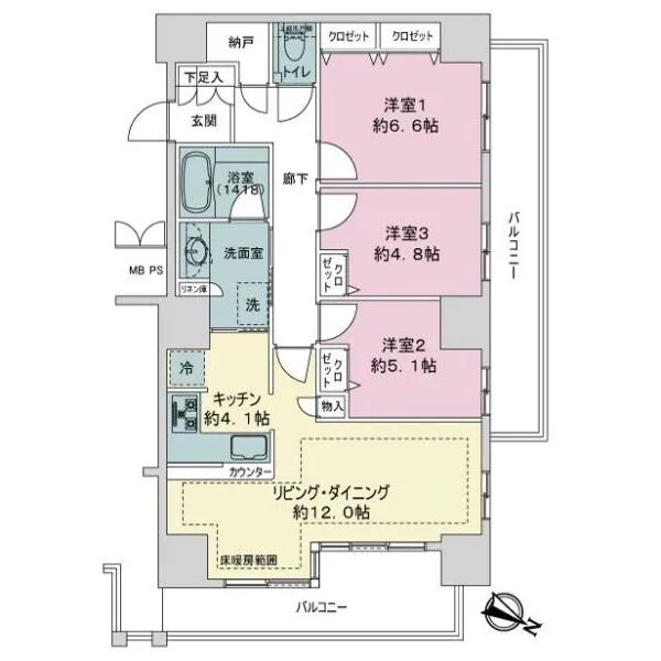 ヨコハマ・シーナリータワー 間取図