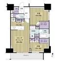 オープンレジデンシア錦糸町フロント 棟内最大専有面積のお部屋です