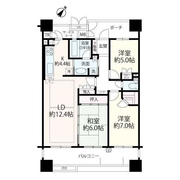ローレルコート神戸海岸通 間取図