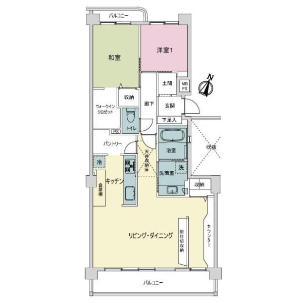ライオンズヴィアーレ高針台２番館Ｃ棟 間取図