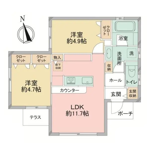 千葉市中央区弁天２丁目 間取図