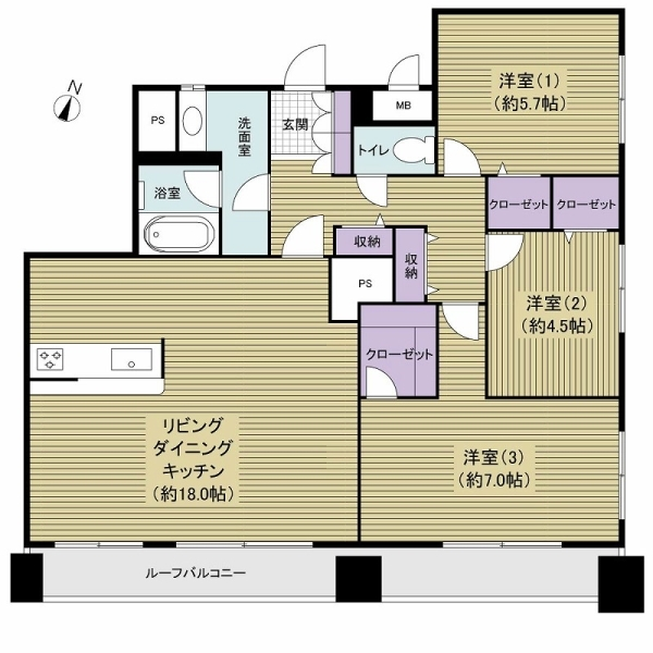 ライオンズマンション小岩第３ 間取図