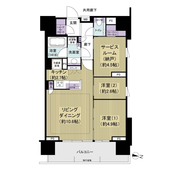 クレヴィア両国国技館通り 間取図