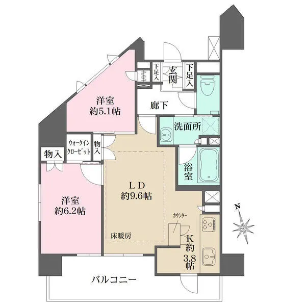 ザ・パークハウス五反野 間取図