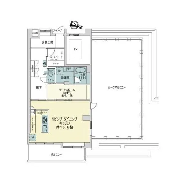 チュリス芦屋川 間取図