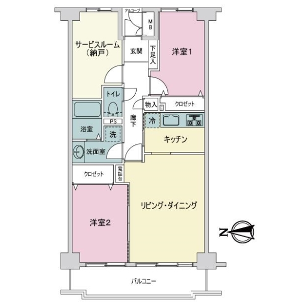 東大島ファミールハイツ２号館 間取図