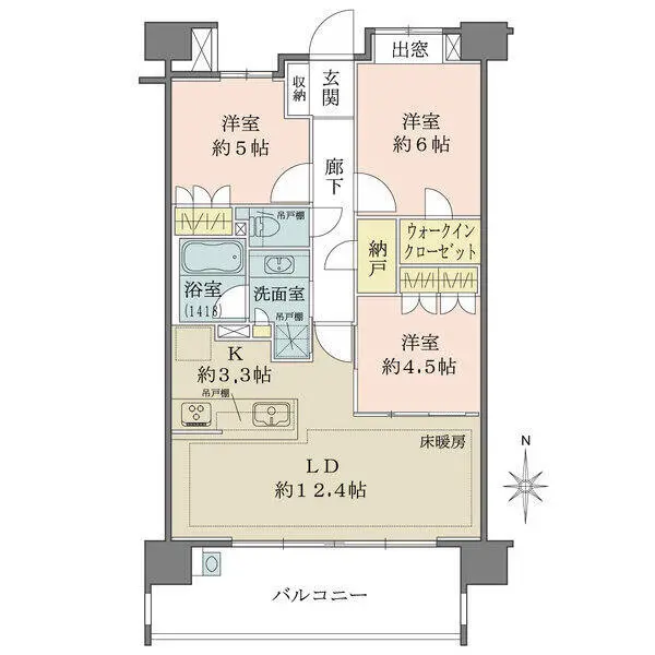 ライオンズ一条レジデンス湘南C-X 間取図