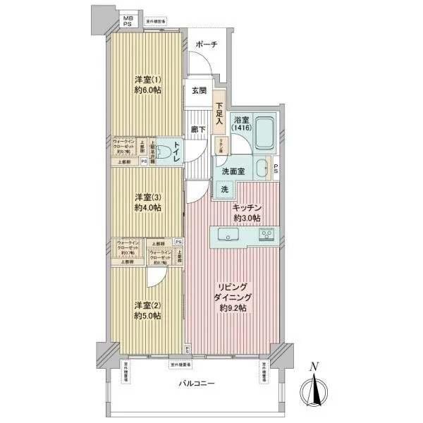 クオス川崎矢向 間取図