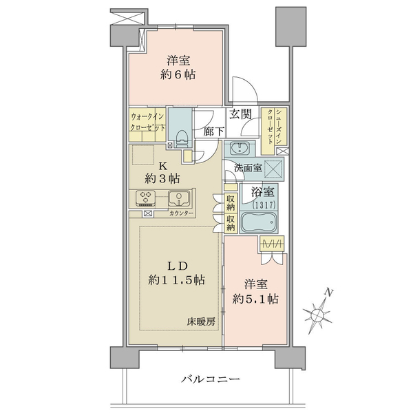 ブリリアシティ石神井公園アトラス５号棟 間取図