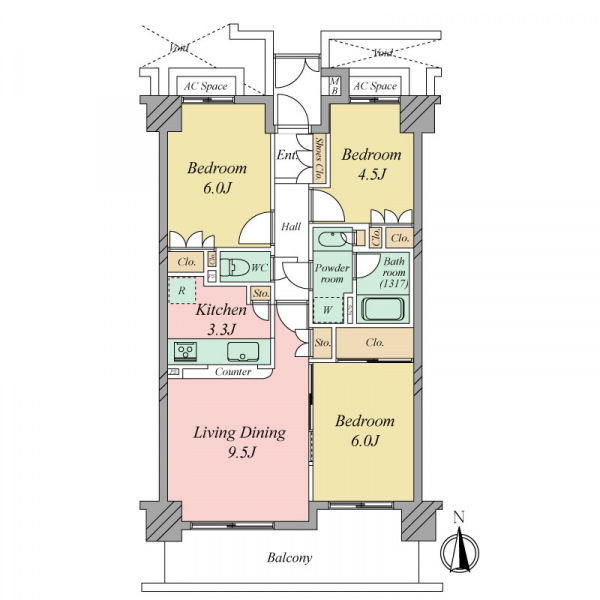 深沢パーク・ホームズ 間取図