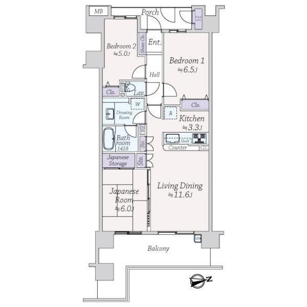 オーベルグランディオ砂町水辺公園 間取図