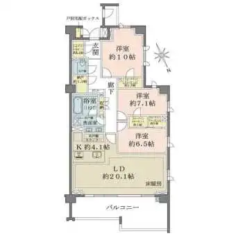 防音・断熱・防犯性に配慮された快適な住空間。陽当り＆通風良好。各洋室にウォークインクローゼット付き。