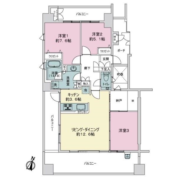 Ｄ’クラディア平和台 間取図