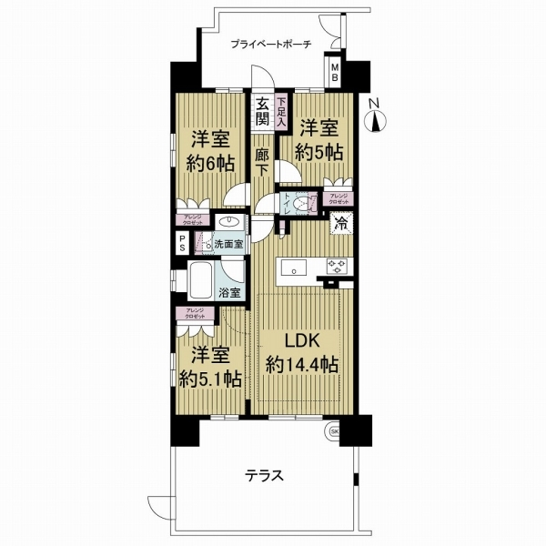 ファミリアーレ平安通 間取図
