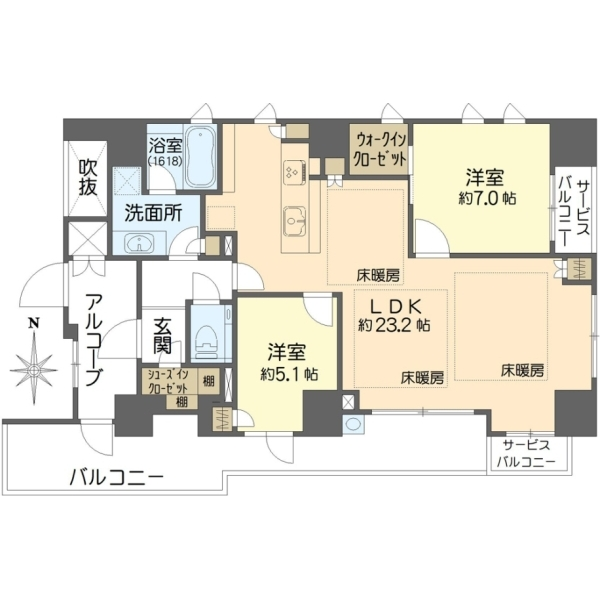 グランドメゾン天王寺石ヶ辻町 間取図