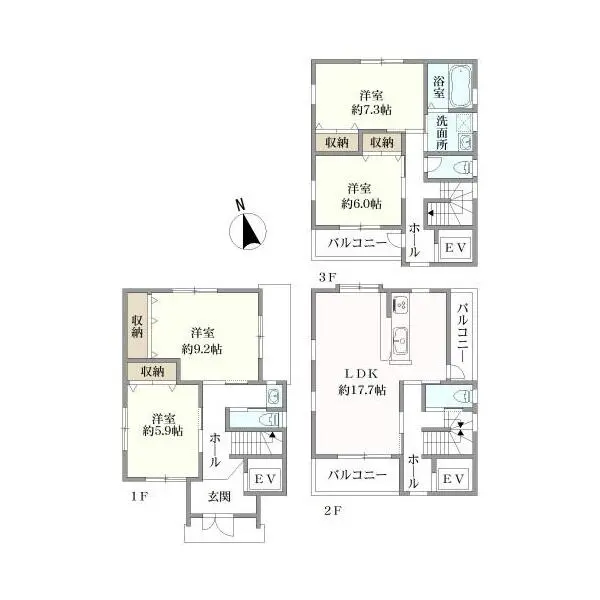 西宮市小松南町１丁目 間取図