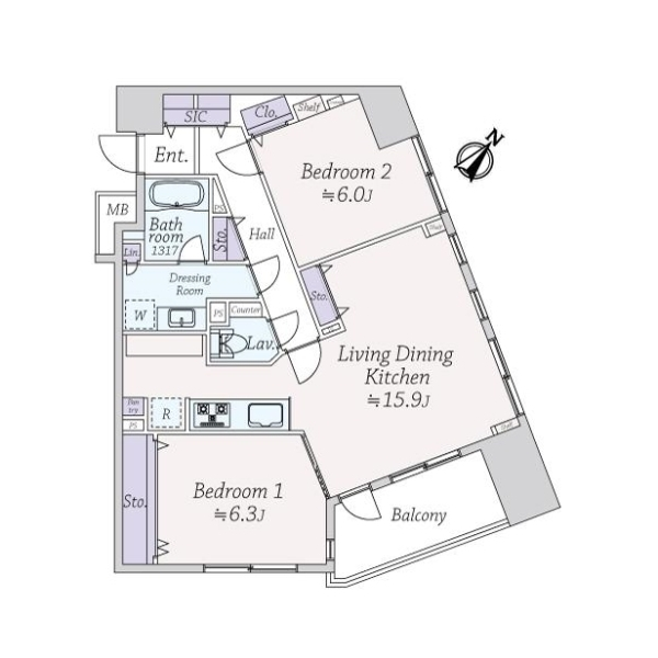 フェアロージュ永福町 間取図