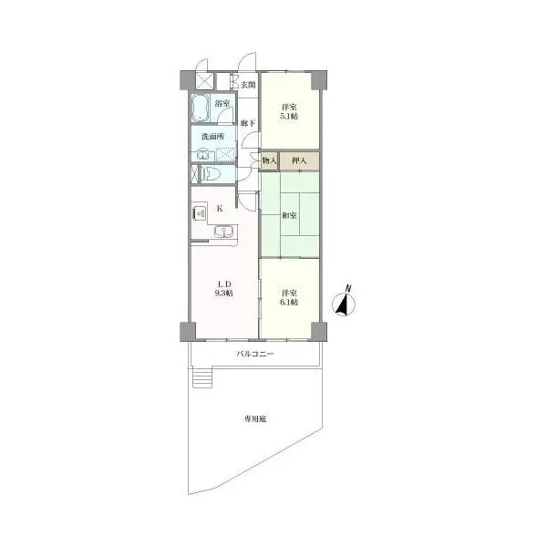日神パレステージ横濱 間取図