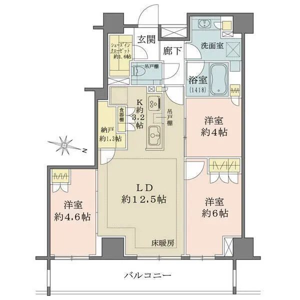 ザ・パークハウス赤羽ウエストウイング 間取図