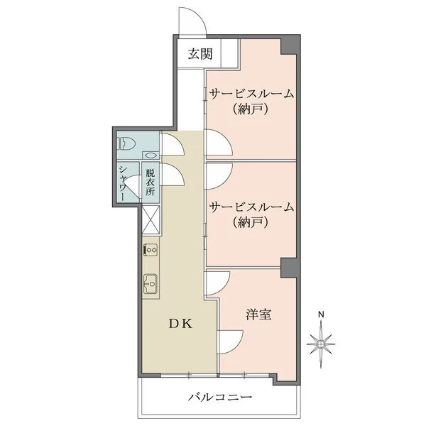 麻布霞町マンション 間取図