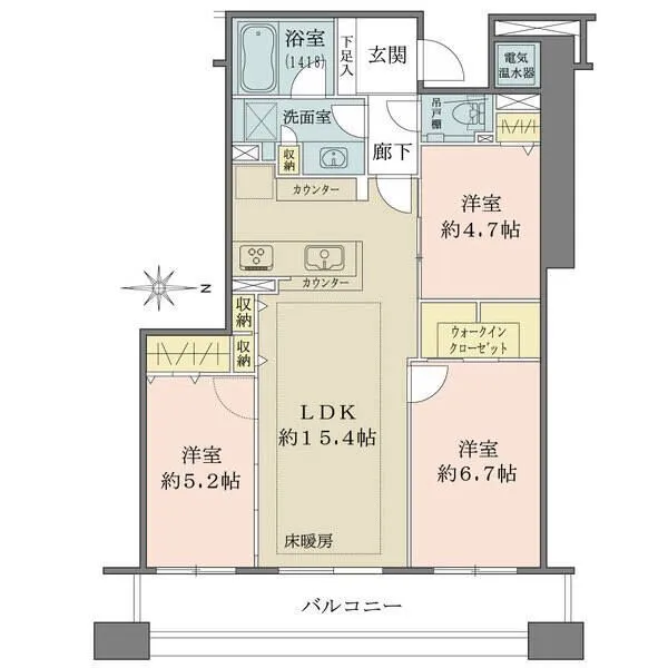 ニューシティ東戸塚タワーズシティパークタワー東戸塚 間取図