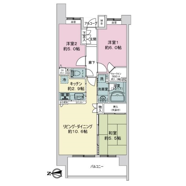 クレストフォルム横浜平沼 間取図