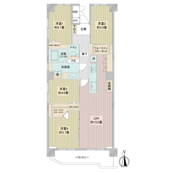 小山台サニーハイツ 間取図