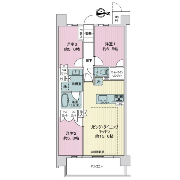 ライオンズ嵯峨天龍寺若宮　西の邸 間取図