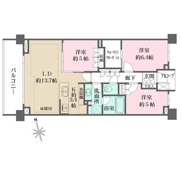 パークハウス宮崎台シンフォニーテラス 間取図