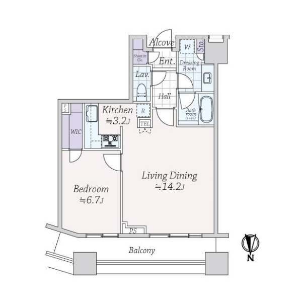コンシェリア西新宿ＴＯＷＥＲ´Ｓ　ＷＥＳＴ 間取図