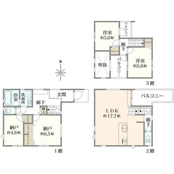 江戸川区南葛西６丁目 間取図